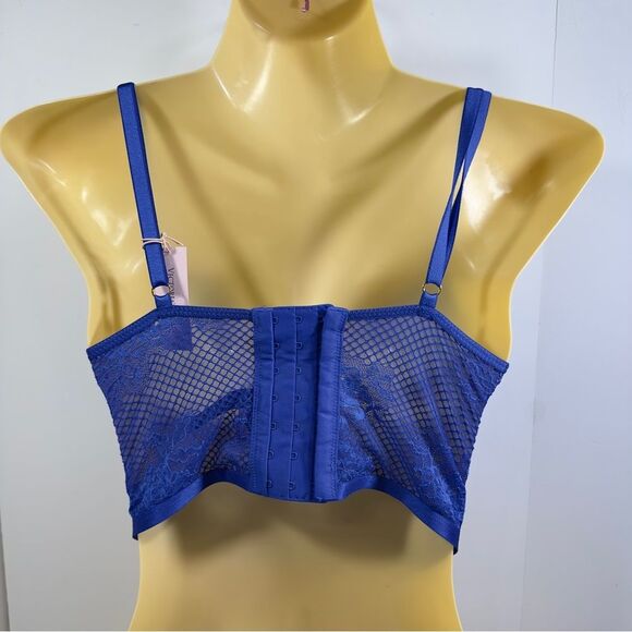 NWT VS BOMBSHELL ADDS 2 CUP SIZES PLUNGE LACE LONGLINE CORSET TOP BRA 32C - Picture 7 of 7